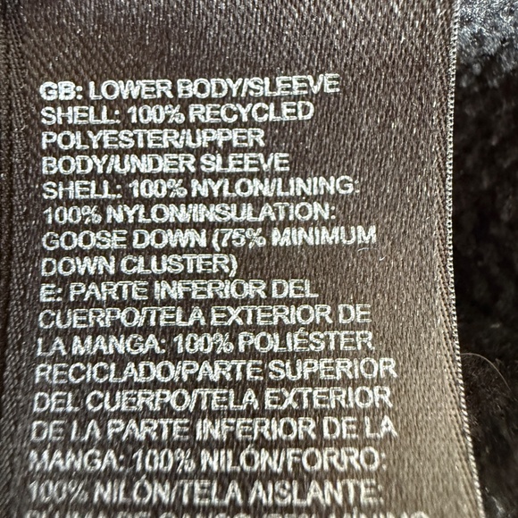 The North Face Denali 550 Down Jacket Black Polartec XS - Picture 7 of 8